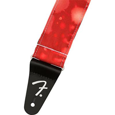 Fender Tie Dye Acid Wash gitaarband rood