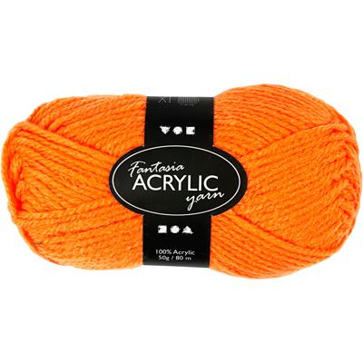 Creativ Company Acrylgaren neon - neon oranje, 50gr