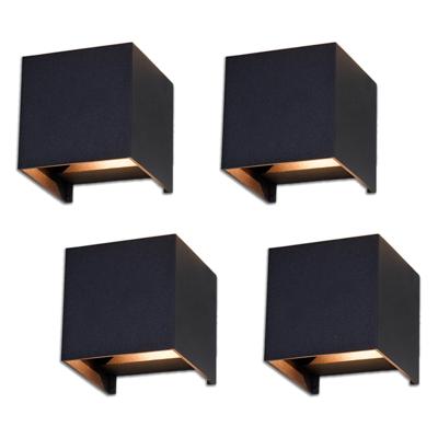 LED-wandlamp Cube zwart 6W Up-Down