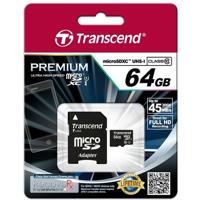 Transcend Premium microSDXC-kaart Industrial 64 GB Class 10, UHS-I Incl. SD-adapter - thumbnail