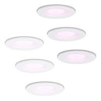 Set van 6 Venezia Smart inbouwspots - IP65 waterdicht - 6 Watt 450 lumen - Wifi + Bluetooth - RGBWW - Google Home, Amazon Alexa en Siri - Wit - Badkamer, binnen en buiten - thumbnail