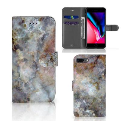 Apple iPhone 7 Plus | 8 Plus | Bookcase | Marmer Grijs