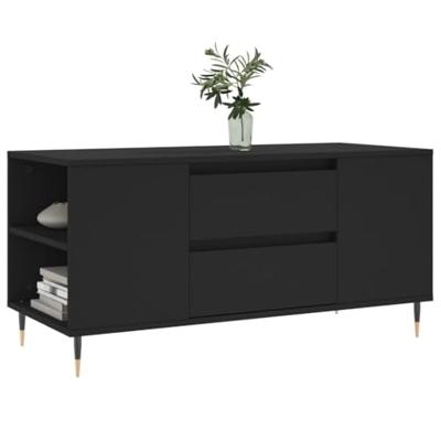 Salontafel 102x44,5x50 cm bewerkt hout zwart