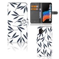 Samsung Galaxy Xcover 6 Pro Hoesje Leaves Blue - thumbnail