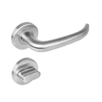 Intersteel Deurkruk Sabel op rozet met toilet-/badkamersluiting - RVS Intersteel Deurkruk Sabel op rozet met toilet-/badkamersluiting - RVS