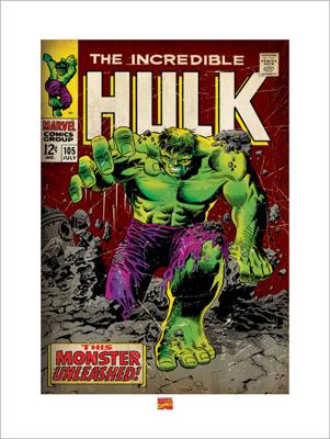 Kunstdruk Incredible Hulk - Monster Unleashed 60x80cm Kunstdruk Incredible Hulk - Monster Unleashed 60x80cm