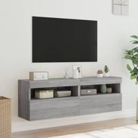 Tv-wandmeubels met LED 2 st 60x30x40 cm grijs sonoma eiken - thumbnail