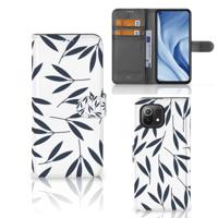 Xiaomi 11 Lite 5G NE | Mi 11 Lite Hoesje Leaves Blue - thumbnail