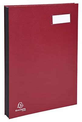 Exacompta handtekenmap voor ft 24 x 35 cm, uit karton overdekt met pvc, 20 indelingen, rood Exacompta handtekenmap voor ft 24 x 35 cm, uit karton overdekt met pvc, 20 indelingen, rood