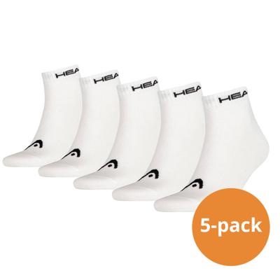 Quarter sneakersokken - 5 pack - Unisex - Multipack katoenen enkelsokken - Goedkope sokken - 38 - Wit - 38