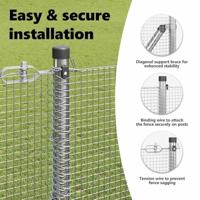 VidaXL Afrasteringspaal zilver 10 x 1,4 m (12 x 12 mm gaas) staal - thumbnail