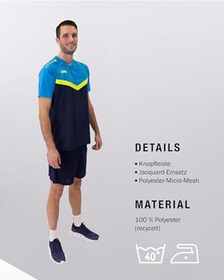 JAKO 6324 Polo Iconic - Marine Jako-Blauw/Fluogeel - XL