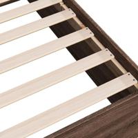 Bedframe bewerkt hout bruin eikenkleur 135x190 cm - thumbnail