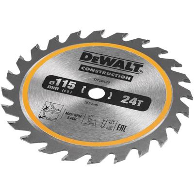 DeWALT Cirkelzaagblad voor Hout | Construction | Ø 115mm Asgat 9,5mm 24T - DT20420-QZ - thumbnail