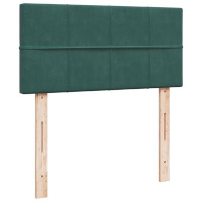 Boxspring met matras fluweel donkergroen 120x190 cm - thumbnail