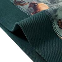 Kindertrui met runderen en adelaarsprint 104 donkergroen - thumbnail