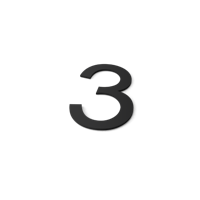 Nummer 3 Model: Huisnummer Staal Geroba - Geroba - thumbnail