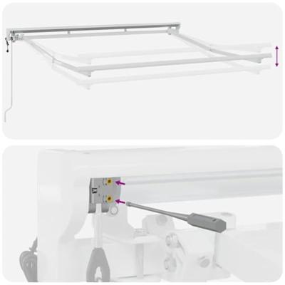 VidaXL Zijde frame wit 2,5 x 2 m poedercoating staal VidaXL Zijde frame wit 2,5 x 2 m poedercoating staal