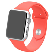 Rubberen sportbandje - Koraal - Geschikt voor Apple Watch 44mm / 45mm / 46mm / 49mm - thumbnail