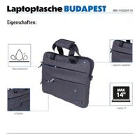 Donau Travel laptoptas Budapest, 3 l, 14 inch, grijs - thumbnail
