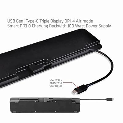 CLUB3D USB Gen1 Type-C Triple Display DP1.4 Alt mode Smart PD3.0 Charging Dock with 100 Watt Power S