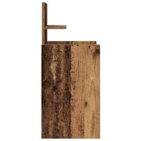 Nachtkastjes met 2 lades 2 st 38x34x80 cm oud hout - thumbnail