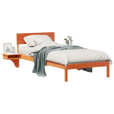 Bedframe met hoofdeinde Wasbruin 90 x 200 cm Massief grenenhout