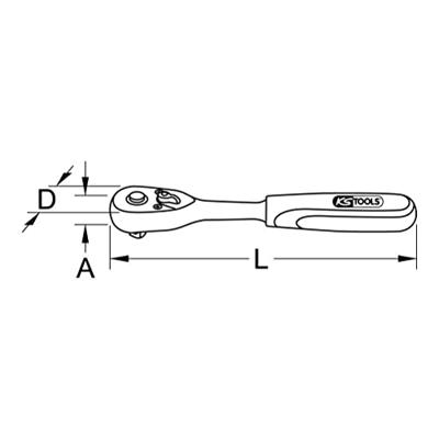 KS Tools 9111510 911.1510 Omschakelratel 1/4 110 mm