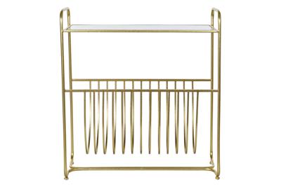 Tijdschriftenrek DKD Home Decor Spiegel Gouden Metaal (76 x 35 x 83 cm)