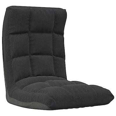 Vloerstoel inklapbaar stof zwart