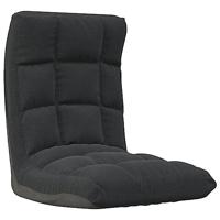 Vloerstoel inklapbaar stof zwart - thumbnail