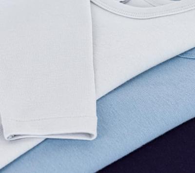 Set van 3 effen katoenen PETIT BATEAU t-shirts met lange mouwen voor kinderen blauw Set van 3 effen katoenen PETIT BATEAU t-shirts met lange mouwen voor kinderen blauw