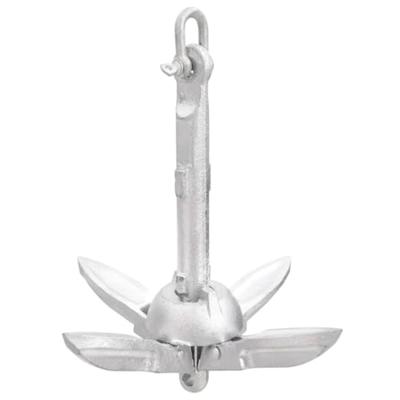 VidaXL Anker inklapbaar 0,7 kg thermisch verzinkt gietijzer zilver VidaXL Anker inklapbaar 0,7 kg thermisch verzinkt gietijzer zilver