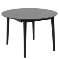 Bendt Uitschuifbare Ronde Eettafel 'Montreux' Eiken 115-154 x 115cm, kleur zwart - thumbnail