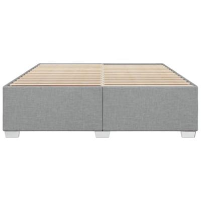 Bedframe zonder matras stof lichtgrijs 200x200 cm