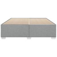 Bedframe zonder matras stof lichtgrijs 200x200 cm - thumbnail