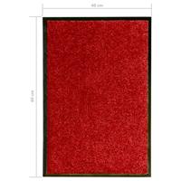 Deurmat wasbaar 40x60 cm rood - thumbnail