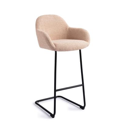 Jesper Home Barkruk 'Kushi' Arch Black, kleur Flax Relax (zithoogte 77cm)