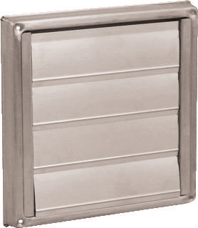 Overdrukrooster rvs 154x154mm geborsteld aansl 100mm Overdrukrooster rvs 154x154mm geborsteld aansl 100mm