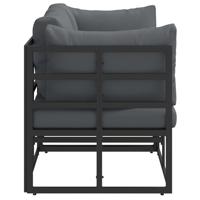 Buitenmeubelsets met kussen met kussen 2 pcs Zwart en Anthraciet - thumbnail