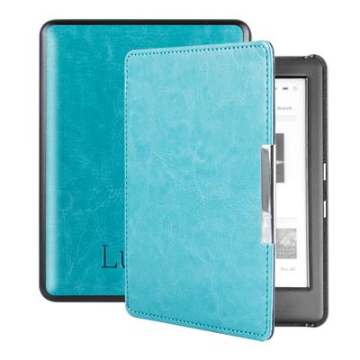 Lunso - Kobo Glo / Glo HD / Touch 2.0 hoes (6 inch) - sleep cover - Lichtblauw