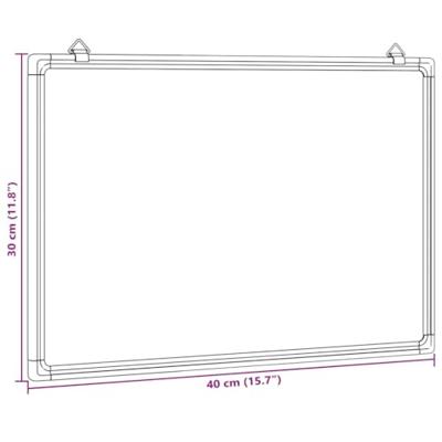 VidaXL Whiteboard magnetisch 40x30x1,7 cm aluminium