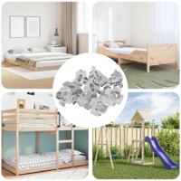 VidaXL Gestanste t-moer 7200 pcs zilver m6 mm staal - thumbnail