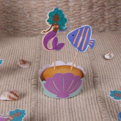 Cupcake Decoratie Set Zeemeermin Magic (6st)