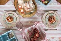 Clayre & Eef Keukenschort 70x85 cm Roze Katoen Rozen - thumbnail