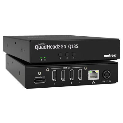 Matrox Q2G-DP4K2 Matrox Q2G-DP4K2 QuadHead2Go Q185 Multi-Monitor Controller | Zwart