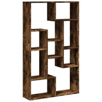 Boekenkast 72x20x120 cm bewerkt hout gerookt eikenkleurig - thumbnail