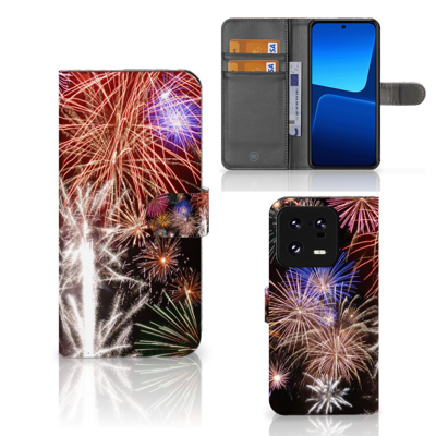 Xiaomi 13 Pro | Wallet Case | met Pasjes | Vuurwerk
