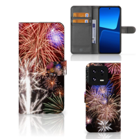 Xiaomi 13 Pro | Wallet Case | met Pasjes | Vuurwerk - thumbnail