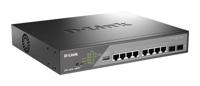 D-Link DSS 200G-10MPP - Switch - Managed - 8 x 10/100/1000 (PoE++) + 2 x Gigabit SFP - rack-mountable - PoE++ (242 W) - thumbnail